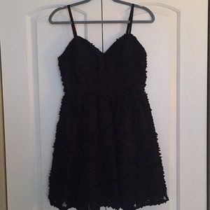 H&M Black Ruffle Dress